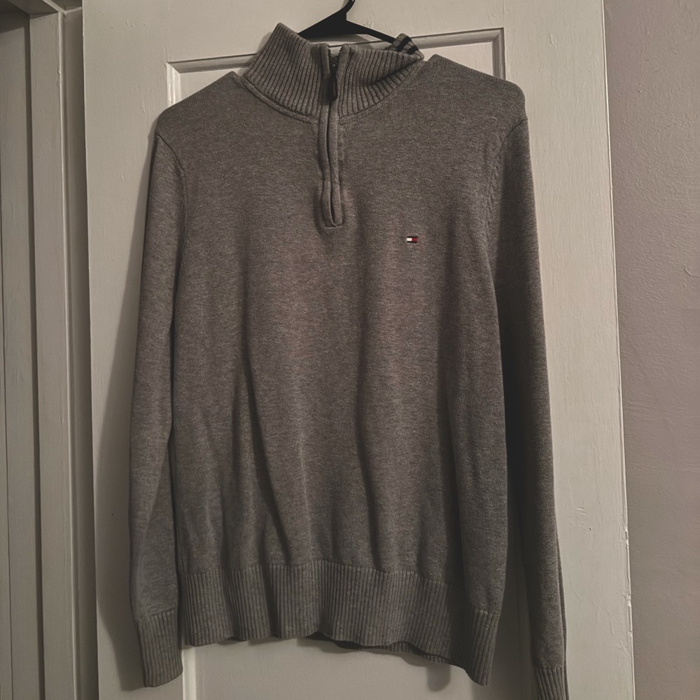Men’s grey Tommy Hilfiger quarter zip (size S)